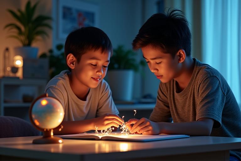 One-on-one astronomy tutoring session